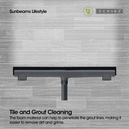 SCRUBZ Premium Floor Wiper, Rubber Blade/Foam Floor Sweeper