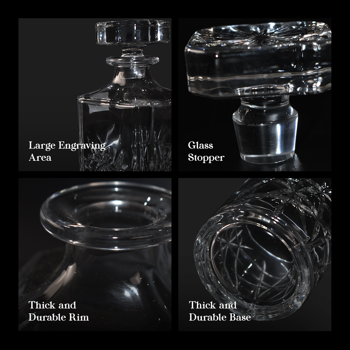 CRYSALIS Royalty 5pcs Decanter with Rock Glass Set