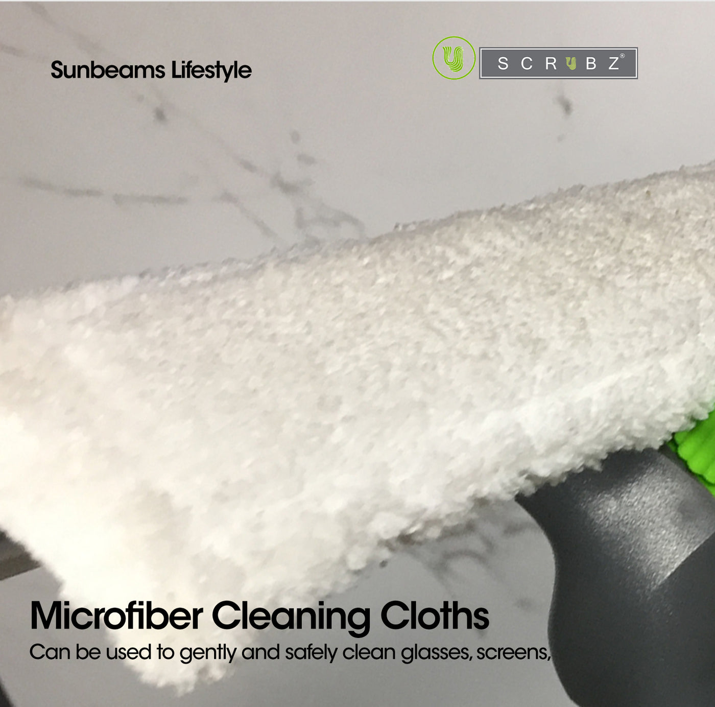 SCRUBZ Premium Window Spray Glass Cleaner Microfiber Washer Head