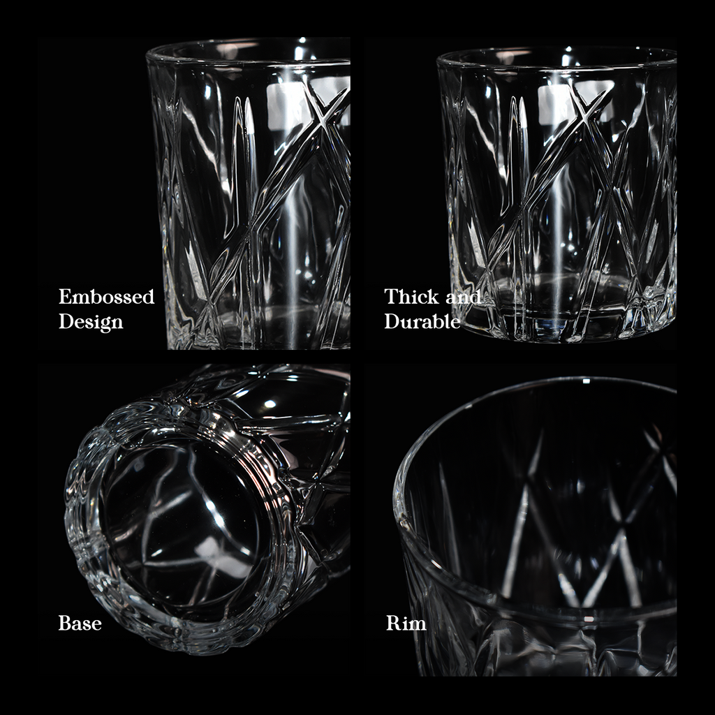 CRYSALIS Royalty Rock Glass 4pcs Set