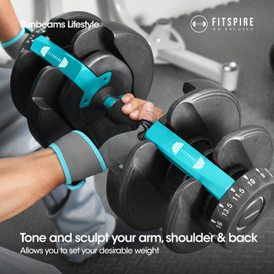 FITSPIRE Adjustable Dumbbell Steel | Exercise | Fitness | Home Gym | Workout Equipment | Yoga Amazing Gift Idea For Any Occasion!