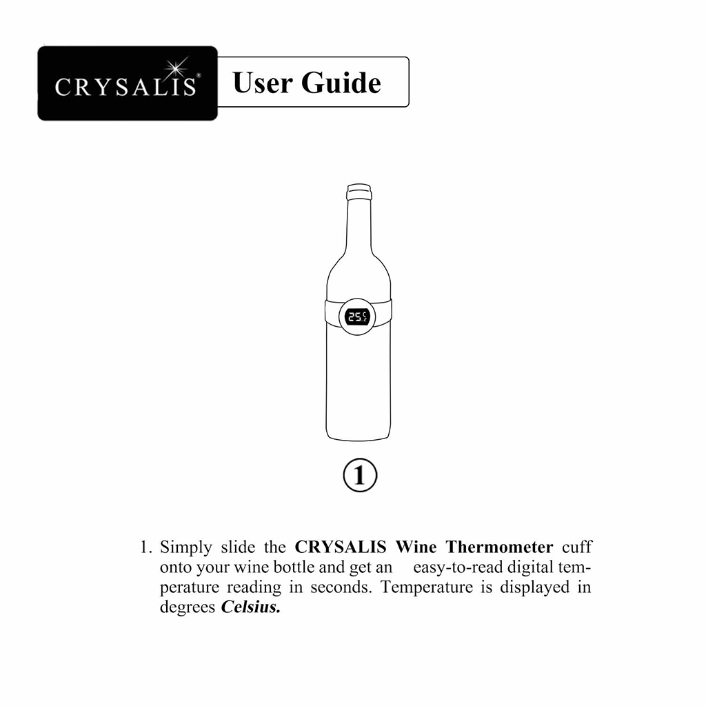 CRYSALIS Premium Wine Accessory Digital Wine Thermometer