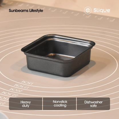SLIQUE Premium Non-Stick Square Muffin Pan Oven Safe 7.6x7.6x2.6cm