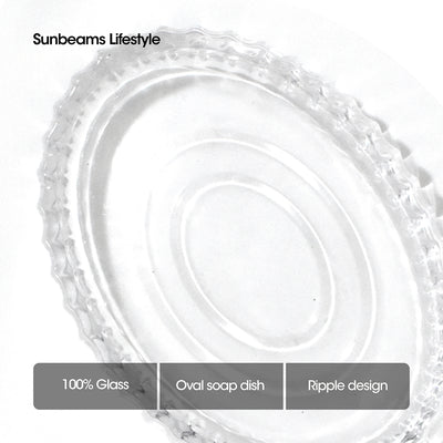 PRIMEO Glass Soap Dish 13.8x10x3 cm Amazing Gift Idea For Any Occasion!
