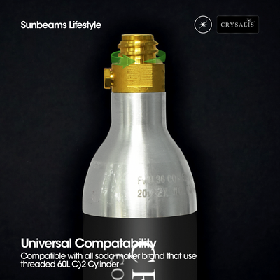 CRYSALIS Soda Maker Streaming Machine Set Carbonating Bottle - 1L | 33.8oz. Sparkling Water BPA Free