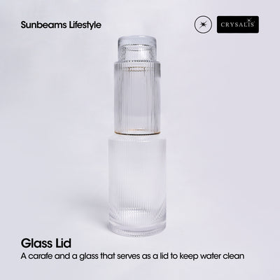 CRYSALIS Premium Ripple Carafe with Glass  790ml | 26.7oz