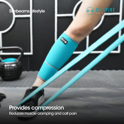 FITSPIRE Calf Support 70% Neoprene | 30% Nylon Exercise| Fitness| Home Gym| Workout Equipment| Yoga Amazing Gift Idea For Any Occasion!