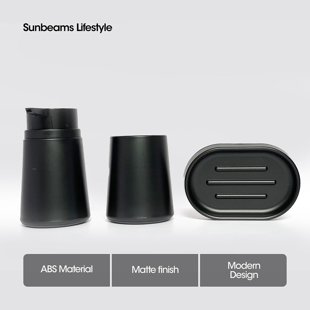 PRIMEO 3-pieces Bathroom Set 8x13.5|8x10|13.3x8.8x2.6 cm ABS Plastic Amazing Gift Idea For Any Occasion!