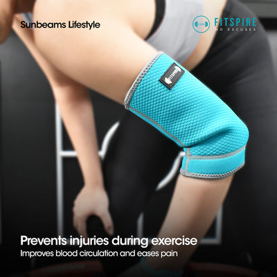 FITSPIRE Elbow Support 70% Neoprene | 30% Nylon Exercise| Fitness| Home Gym| Workout Equipment| Yoga Amazing Gift Idea For Any Occasion!