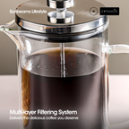 CRYSALIS Coffee Press Crystal Clear Double Wall 350ml/600ml/1L