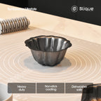 SLIQUE Premium Non-Stick Flower Muffin Pan Oven Safe 12x12x5cm