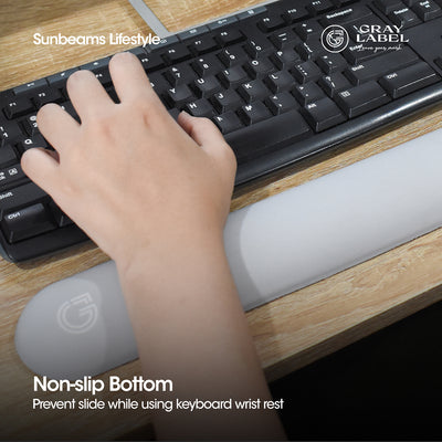 Gray Label Premium Keyboard Wrist Rest Memory Foam