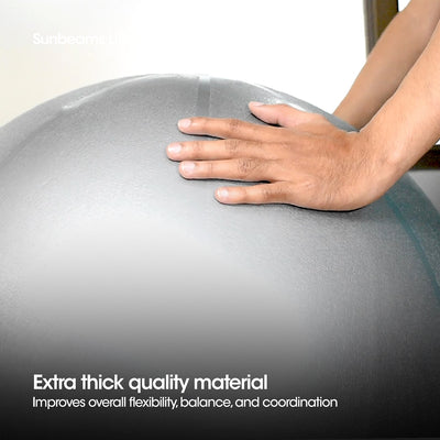 FITSPIRE Premium PVC Anti-Burst Stability Gym Ball w/o Pump Workout Equipment Amazing Gift Idea for Any Occasion!