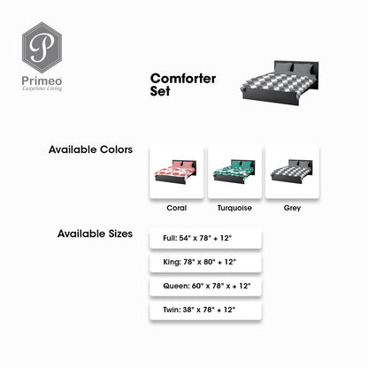 PRIMEO Premium 3-in-1 Bedsheet & 2 Pillowcases