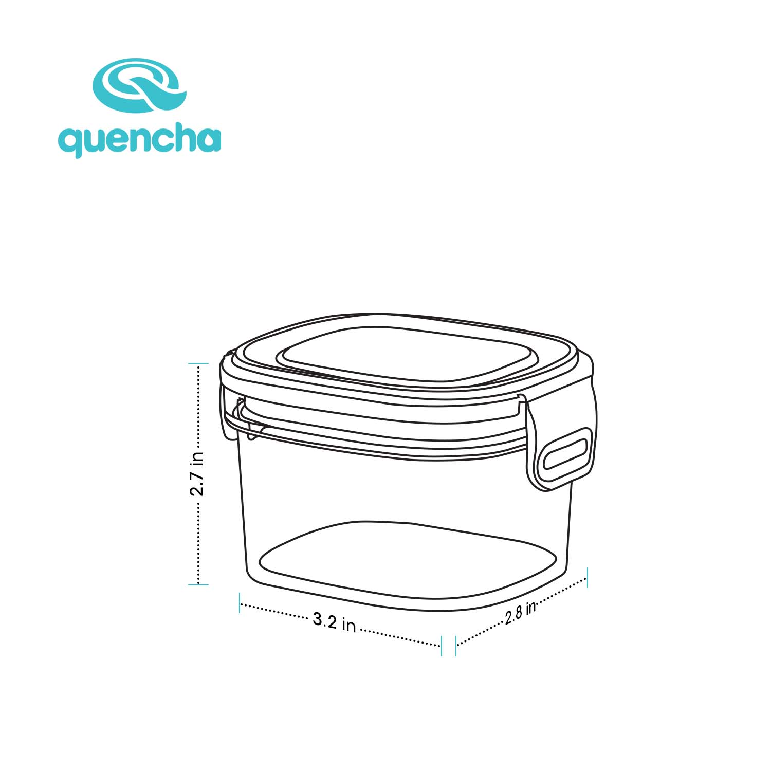 Quencha 230ml food storage container set