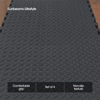 FITSPIRE Premium EVA Interlocking Mat w/o Edges Set of 4