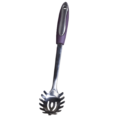 SLIQUE Kitchen Utensil Cooking Tools Serving Spoons Turner Ladle Skimmer Purple Handle