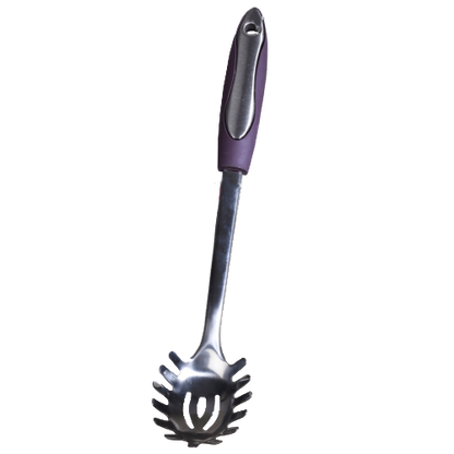 SLIQUE Kitchen Utensil Cooking Tools Serving Spoons Turner Ladle Skimmer Purple Handle