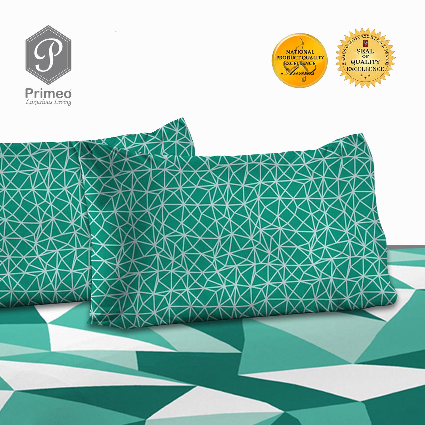PRIMEO Premium 3-in-1 Bedsheet & 2 Pillowcases