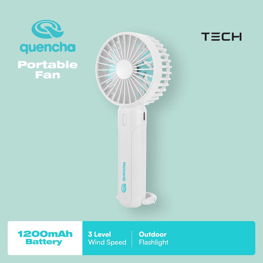 Quencha Portable Mini Fan 1200mAh High Speed Handheld Fan