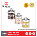 SLIQUE Glass Jar w/ Glass Lid | Ceramic Lid | Aluminum Lid [Set of 3]