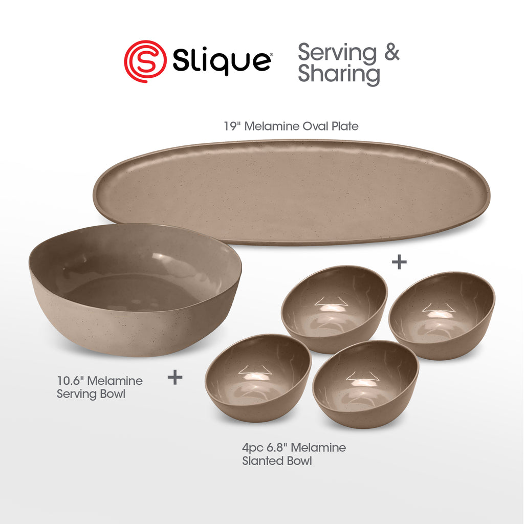 Slique Avotech Melamine Dinnerware Collection – Plates, Bowls, Tumblers & Spoon | Durable, Lightweight, BPA-Free