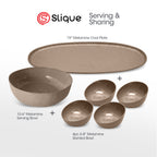 Slique Avotech Melamine Dinnerware Collection – Plates, Bowls, Tumblers & Spoon | Durable, Lightweight, BPA-Free