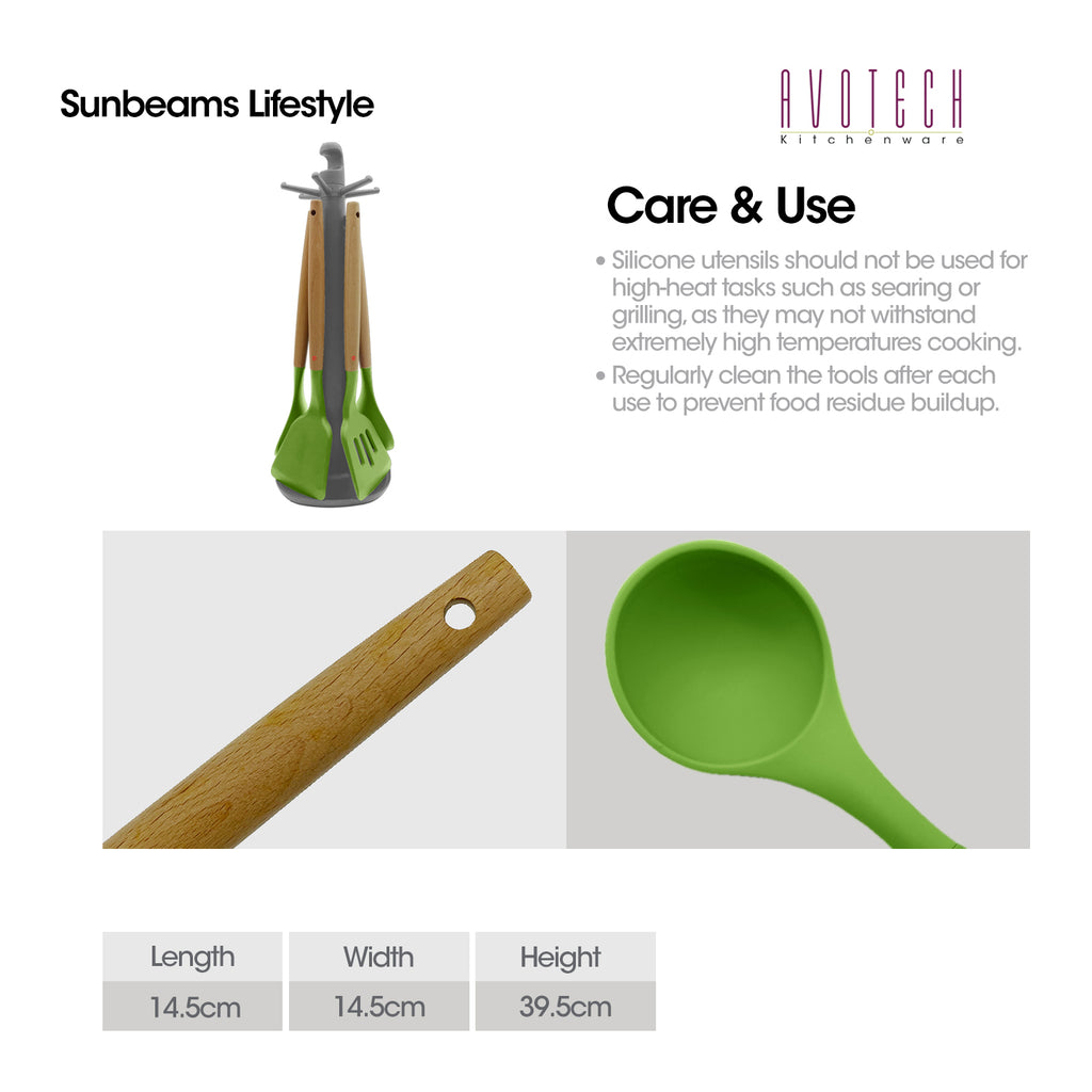 Slique Avotech Kitchen Utensils Collection Silicone & Nylon Cooking Tools