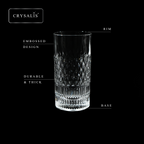 CRYSALIS Royalty Highball Glass 4pcs Set 390ml | 14oz