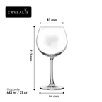 CRYSALIS Premium Burgundy Glass [Set of 2]