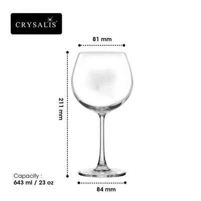 CRYSALIS Premium Burgundy Glass [Set of 2]