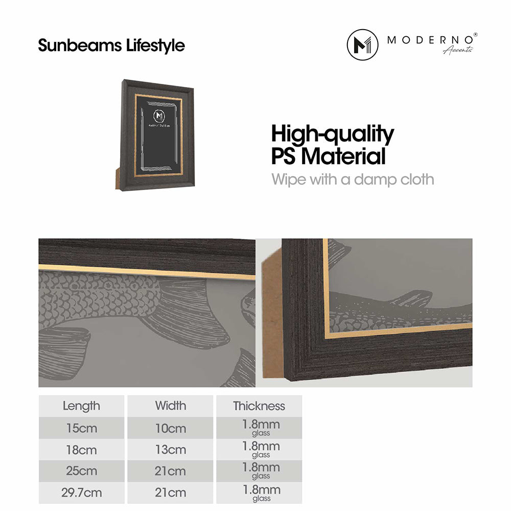 MODERNO Single Picture Frame - 2 Tone with Gold Side Photo Frame