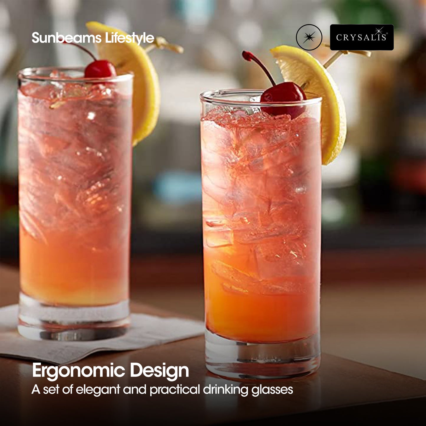 CRYSALIS Highball Glass Set of 2