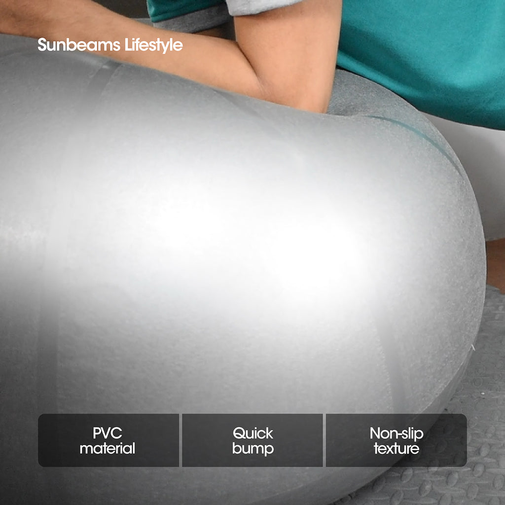 FITSPIRE Premium PVC Anti-Burst Stability Gym Ball w/o Pump Workout Equipment Amazing Gift Idea for Any Occasion!