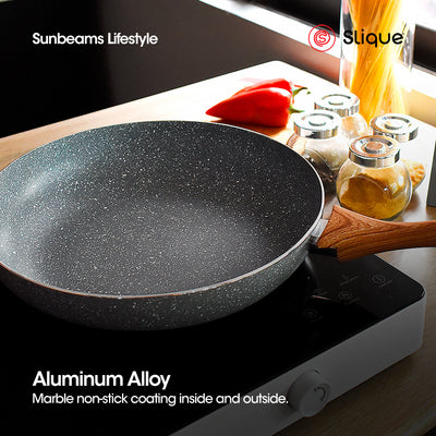 SLIQUE Premium Marble Cookware Set of 5