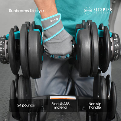 FITSPIRE Adjustable Dumbbell Steel