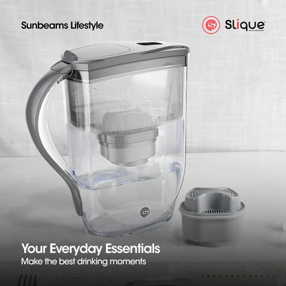 SLIQUE Water Filter Pitcher 1200mL w/ 1pc Filter Cartridge