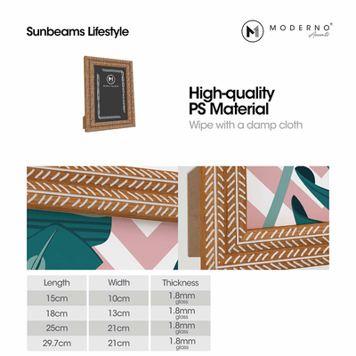MODERNO Single Picture Frame Made of Fiberboard Perfect display for Living Room, Bedroom, Study Room, Counter top, Tabletop