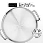 CRYSALIS INOX Stainless Steel Cookware Collection - Honeycomb Non-Stick Frypan, Saucepan, Dutch Oven, Wok Pan