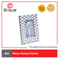 SLIQUE Premium Silver Picture Frame 4x6" Photo Display Picture Holder Wall Stand Image