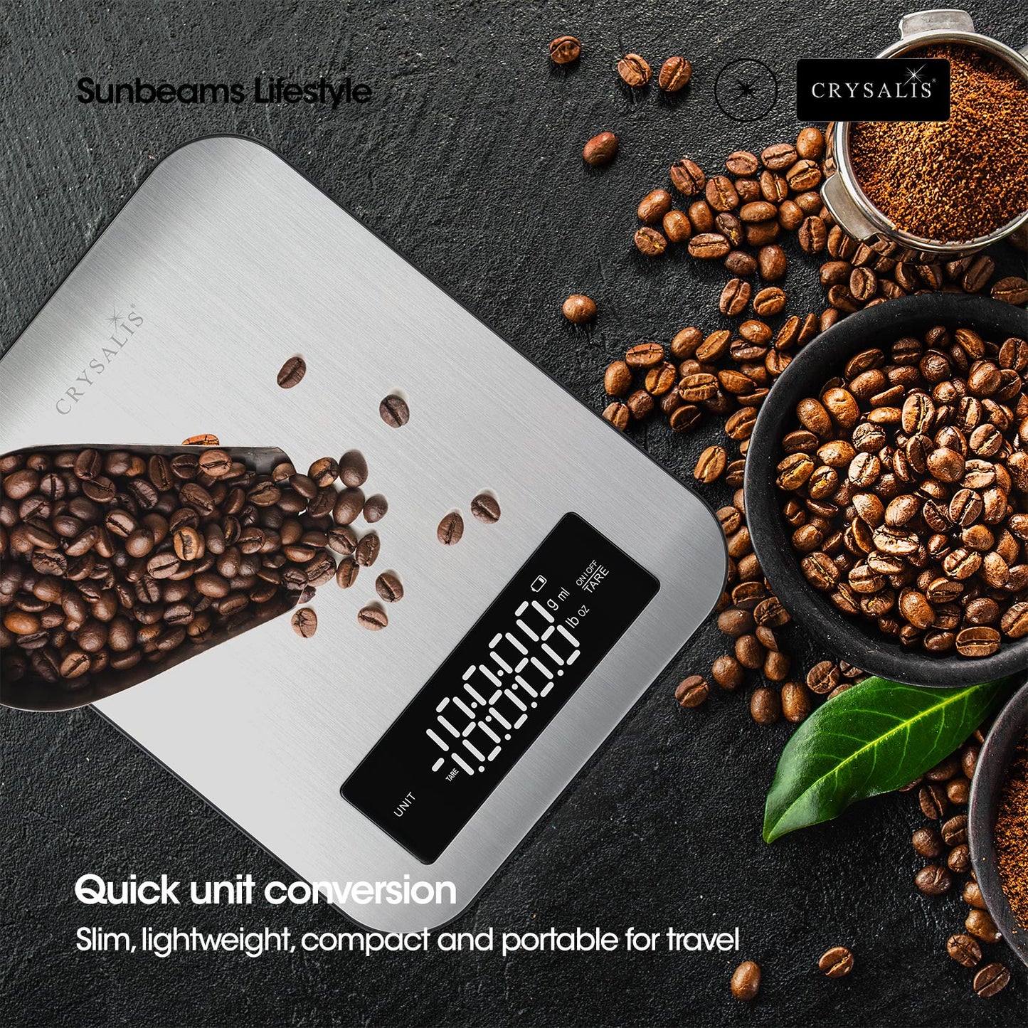 CRYSALIS Smart Food Nutrition Scale Compatible for IOS & Android