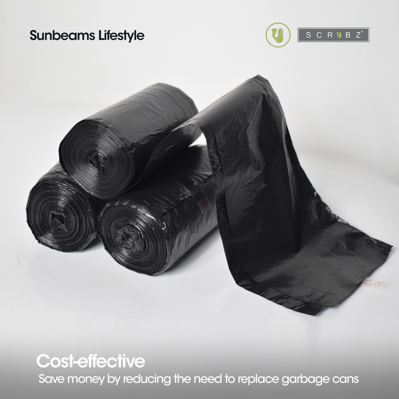 Scrubz Trash bag 30pcs Premium Polypropylene Made of high-quality materials that can be hold medium to heavy waste