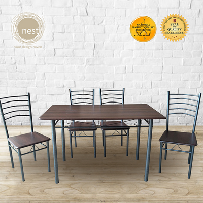 NEST DESIGN LAB Dining Table Set 4 Seater 120x70x75cm Condo Living Modern Italian Design Amazing Gift Idea For Any Occasion!