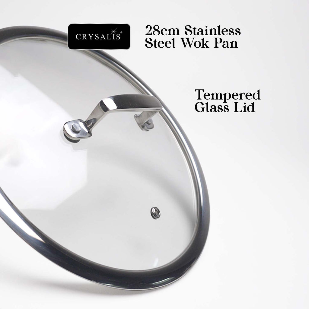 CRYSALIS INOX Stainless Steel Cookware Set - Honeycomb Non-Stick Frypan, Saucepan, Dutch Oven, Wok Pan