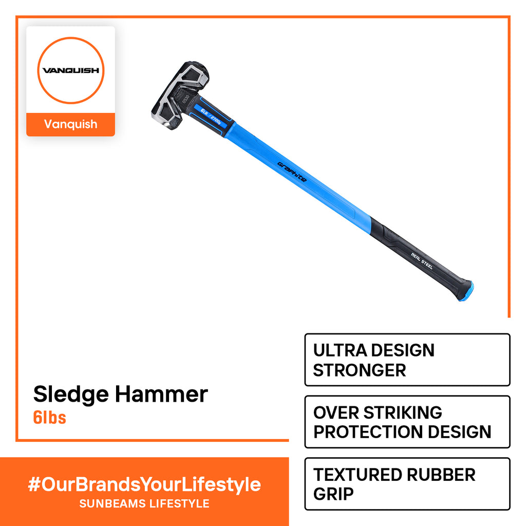 REALSTEEL Sledge Hammer Jacketed Graphite, Cross Striking Head