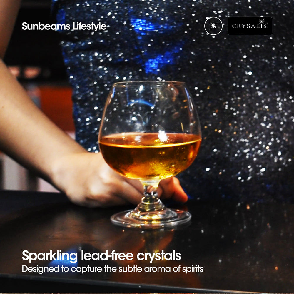CRYSALIS Premium Crystal Stemware Brandy Glass [Set of 2] Cognac Glass 410ml