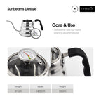 CRYSALIS Premium Coffee Kettle with Thermometer