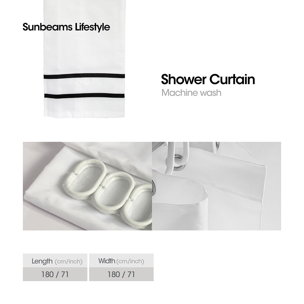 PRIMEO Shower Curtain 180x180 cm 90 GSM