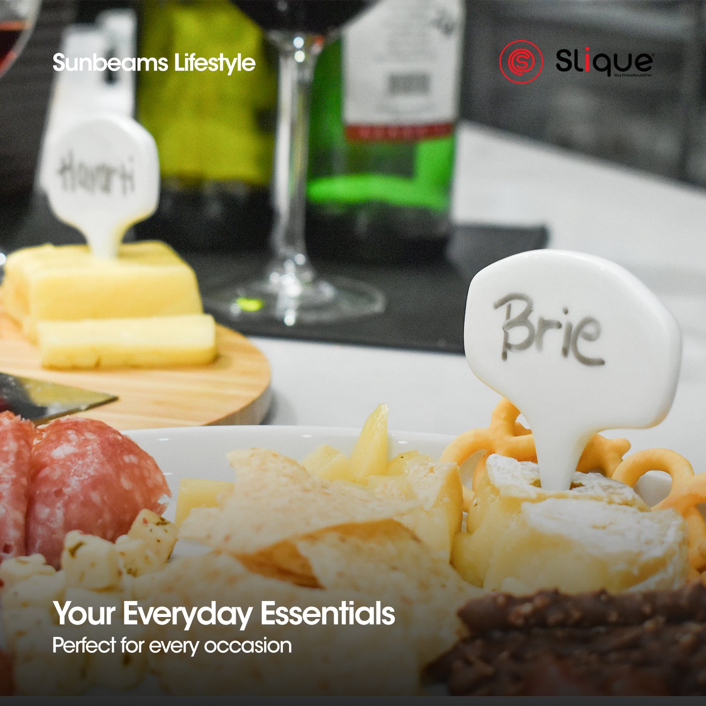 SLIQUE Porcelain Cheese Marker [Set of 6]