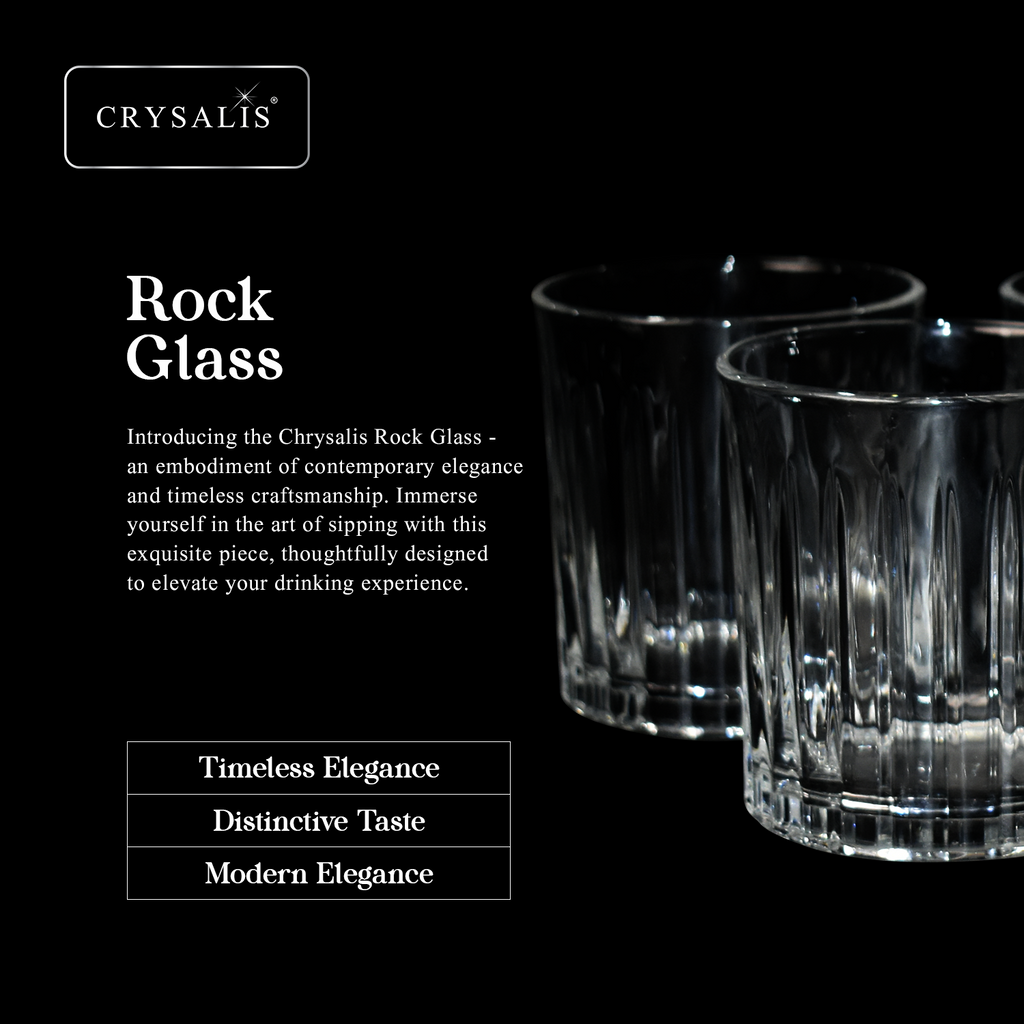 CRYSALIS Royalty Rock Glass 4pcs Set